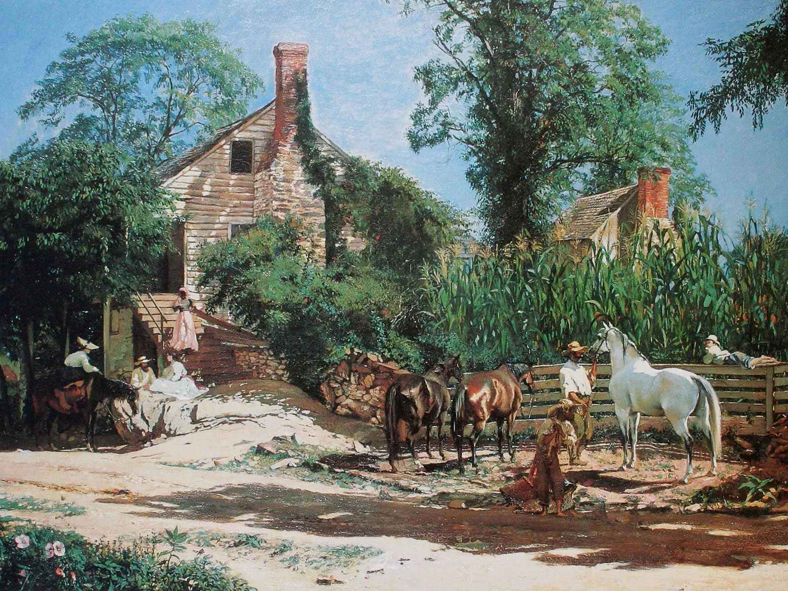 Buchser and America seemed like a good match. In Old Virginia he depicted the country’s idyllic side.